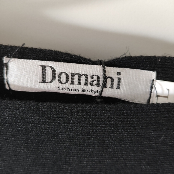 DOMANI Cotton Blend Beaded Crew Neck Long Sleeve Sweater Size Large NWT - Picture 5 of 6